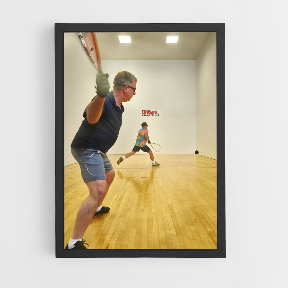 Poster Raquette en Action – affiche Racquetball (vue 2)